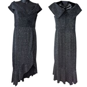 Vintage 80s/90s NWT Deadstock Elegant Black Glitter Dress Size M